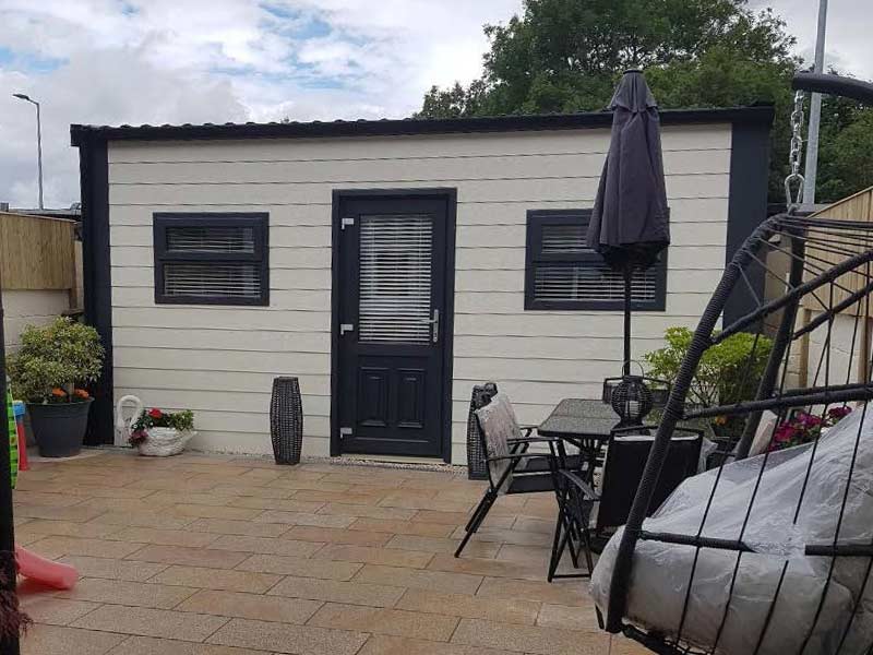 6m x 3m Insulated Home Office with Fortex finish Shanette Sheds